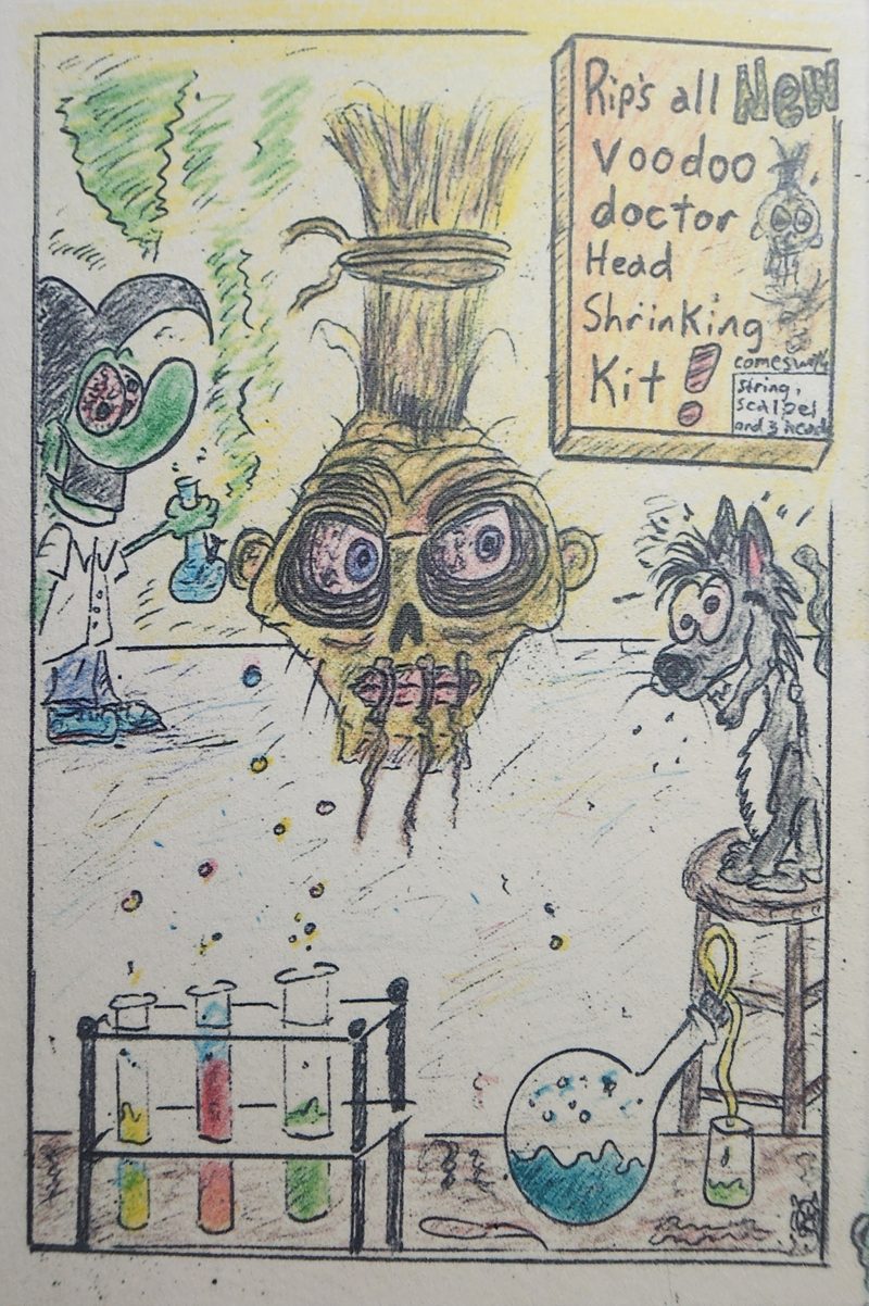 Voodoo Doctor Head Shrinking Kit. Back cover. Marty Volpe.